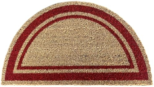 Markotex Zerbino Cocco Fibra Naturale e in Gomma Riciclata (33x60, 33x70,40x70, 40x80, 40x90, 50x100, 60x120, 70x140) (Bordeaux, Mezzaluna 40x70)