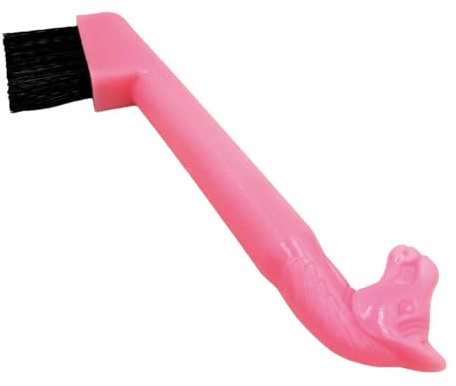 JA Horse JA2011 Hufkratzer Pferdekopf Bürste Hufreiniger, Rosa | Pferdekopf Form, Professioneller Hufreiniger, mit Stabiler Metallspitze, integrierter Bürste, für die tägliche Hufpflege