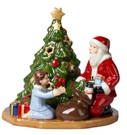 Villeroy & Boch Christmas Toy's lykta beskrift, dekorativ figur av hårt porslin, lämplig för värmeljus, vax, färgglad, 15 x 14 x 14 cm