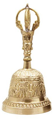 Woorea Handgemachte FengShui Handglocke, Meditationsalarm, Gebet, Glücksgottesdienst, tibetischer buddhistischer Schreibtisch, lauter Ruf