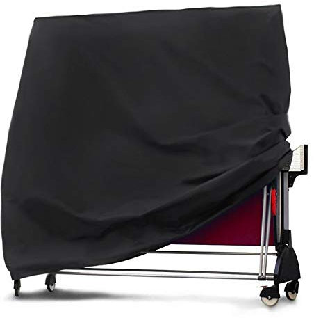UCARE Tischtennisplatte Tischtennisplatte Abdeckung für Garten Fit für Klapptisch Schwarz 165 * 70 * 185cm (420D)