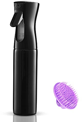 Universal brand Hair Spray Bottle, 300ml Continuous Mist Sprayer Empty Fine Mist Salon Hairdressing Spray Bottle For Hair,Beauty Treatments,Cleaning,Gardening,Pets, Home Clean(Black)