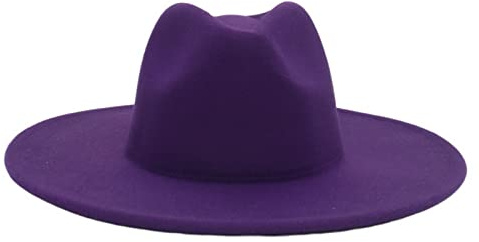 Faringoto Fedora Hat Mujer Sombrero Invierno Lujo Hombre Sombreros para Mujer, Morado (, Taille unique