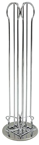 Fackelmann 42164 Porte capsule Nespresso, porte dosette Nespresso, distributeur de capsule à café Nespresso, Acier chromé, 37,5 x 11,3 cm, Gris