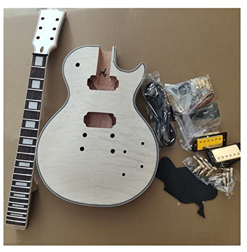1 Satz Unvollendeter E-Gitarren-Hals Und Korpus Gitarren-Kit DIY-Teil Alle Hardware Fachmann E-Gitarren-Bausatz