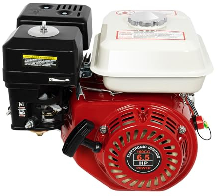 MuChaIOAK Air Cooled Gas Engine, 6.5HP 4 Stroke Air Cooled Gas Engine, 160cc Pull Start Gasoline Engine Motor for Compressor Scarifier Lawnmower Pump Generator Pressure Washer(4.8kw) (6.5HP 160cc)