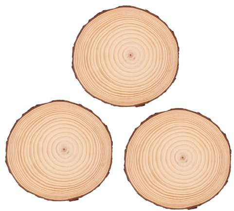 Sosoport 3stücke Teiliges Garten-trittsteine Aus Langlebigem Holz Wetterfest Dekorative Gartendeko Für Außenbereiche Für Wege Rasen