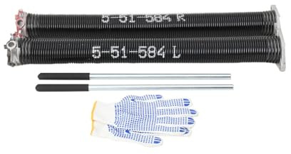 Cozyel Ressort de torsion pour porte de garage, 51mmx584mm, Noir