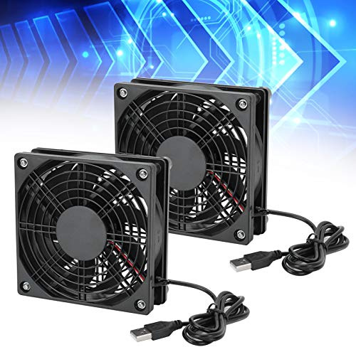 2pcs USB Silent Fan, with Compact Size Quiet Heat Dissipation, Computer Case Fan, PC Cooling Fan, PC Case Fans, for Router TV Modem