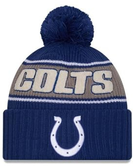 New Era Sideline 2024 Beanie American Football Bommel Pompon Winter Mütze Teamlogo NFL