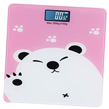 Vaguelly Waage Digitale Babywaage Cartoon-design für Die Familie Tragkraft 180 Kg Leicht Lesbares Display