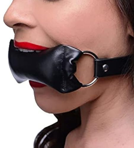 Gag Mouth Padded Pillow Mouth Gag Faux Leather Bondage Restraints Open Mouth Design for Comfort Adult BDSM Bite Gag for Intimate Play