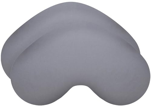 Kissenbezug Grau Doppelpack für Nackenkissen Twist, aus Mako-Baumwolle | Hochwertiger Double Jersey, Bügelfrei & trocknergeeignet, Kissenhülle mit Reißverschluss, Oeko-Tex zertifiziert