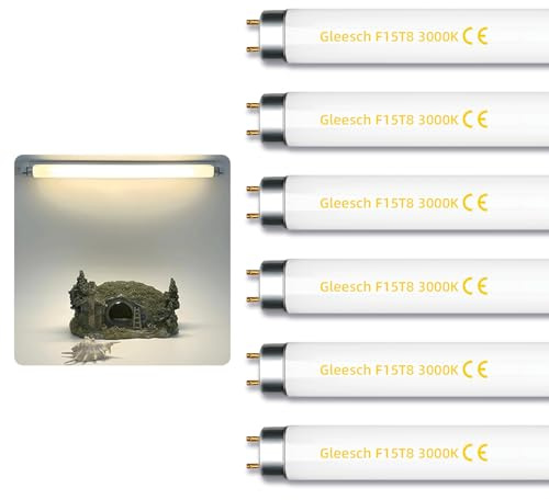 Gleesch 15W 18 T8 Fluorescent Linear Tube Bulb, Warm White 3000K