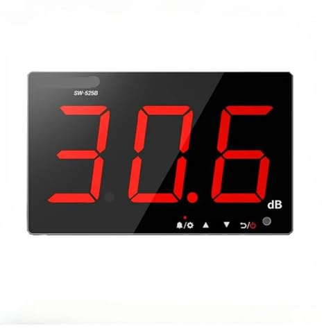SW-525 30-130dB Fonometro Digitale da Parete Misuratore di Decibel Rilevatore di Decibel Professionale (Sw525g)