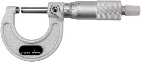 BAFEIYA Micrómetros Exteriores 0-25 mm/25-50 mm/50-75 mm/75-100 mm/100-125 mm/125-150 mm/150-175 mm/175-200 mm Graduación 0,01 mm(0-25mm)