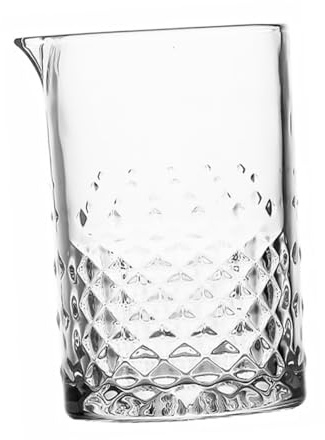 MUELODSIC Cocktail Stirring Crystal Pitcher Mixing for 700ml Glass Bar Round Thick Bottom Glass, Meticulous Workmanship Shape and Drinks Home Bars Parties