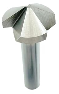 ZHaotn Fasenwerkzeug, runder Schaft, 3 Nuten, 90/120 Grad, Schnellarbeitsstahl, Fasenfräser, Schaftfräser, Senker, Bohrer, 4,5–60 mm