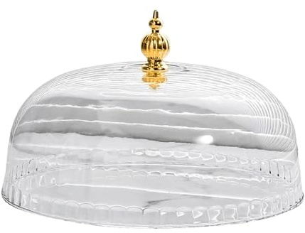 Ioensy Dieser Transparente Kuchendeckel Eignet Sich Sowohl Zum Servieren Als Auch Als Teller. Es Handelt Sich Um Einen Multifunktionalen Runden Kuchendeckel, 26 cm