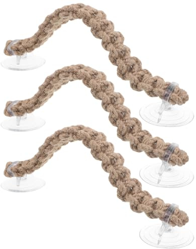 SEWACC 3stücke Kletterpflanze für Reptilien Seilbrücke für Reptilien Hängeseil für Schaukelseil für Terrarien Zubehör für Schlangen-terrarien Kletterdeko für Schaukel