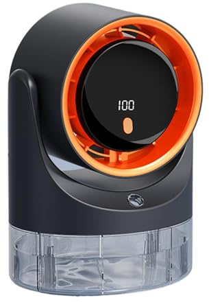 Generico Ventilatore da Scrivania,100 Velocità con Display Digitale Raffreddamento,Portatile USB Ricaricabile - per Camera da Ufficio Estate Spiaggia Campeggio Picnic Escursionismo