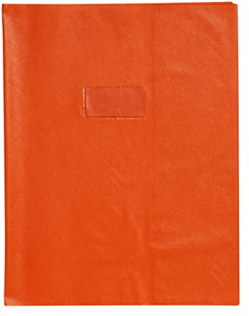Calligraphe 73408C - Heftumschlag Calligraphe DIN A4+ 24x32 cm, mit Lederoptik, Etikettenhalter, Orange blickdicht, 1 Stück