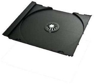 MediaRange CD-Jewelcase-Tray 1 Disc für Maschinen Schwarz 200 Stück | 200er-Pack | maschinenfähig | schwarzes Tray | für 1 Disc