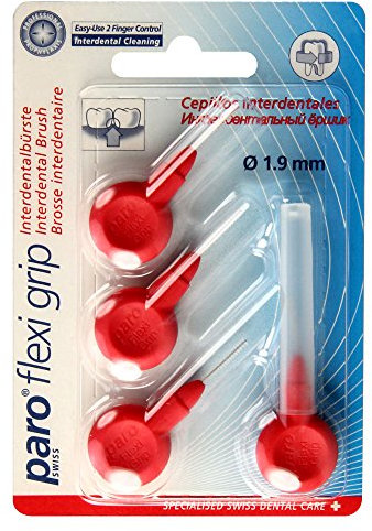 PARO Isola Flexi Grip Interdentalb.zyl.1,9mm rot 4 St
