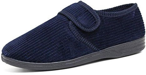 Diabetic Orthopaedic Mens Easy Close Wide Fitting Cushioned Winter Warm Shoes Slippers Size 6-12