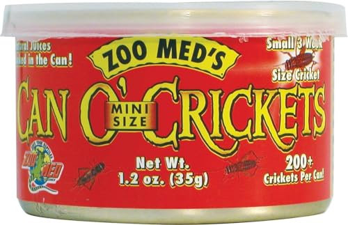 Zoo Med (2 Pack) Can O' Crickets Mini Size Food for Reptile Fish Birds 1.2 Ounce