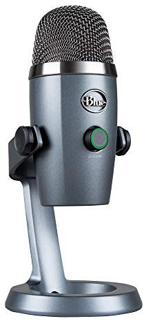 Blue Yeti Nano Premium USB-Mikrofon für Aufnahmen, Streaming, Gaming, Podcasting auf PC und Mac, Mit Blue VO!CE-Effekten, Nieren- und Kugelcharakteristik, Latenzfreies Monitoring - Grau