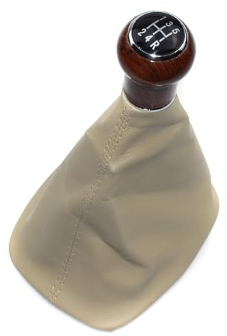 eGang Auto Schaltknauf aus Holz, 5 Gänge, Beige, für B5 B5.5 1998 1999 2000 2001 2002 2003 2004