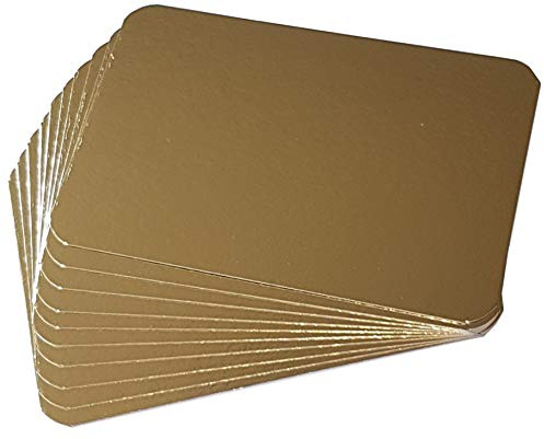 Lot de 25 planches à saumon 160 x 230 mm doré/argenté - Plateaux à saumon à mettre sous vide