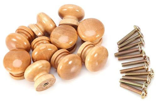 Jeffergarden Drawer Knob Natürliche Holzmöbel 10 Stücke Stoßgriff Schrank Türknauf Küche Home Schlafzimmer Kleiderschrank(M 28MM)