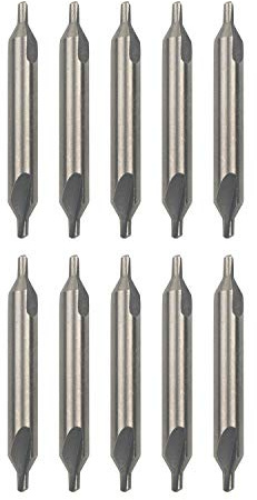 Pxyelec 10 Stück HSS Kombi Mittelbohrer Senker 60 Grad 2,0x5mm für Drehmaschine