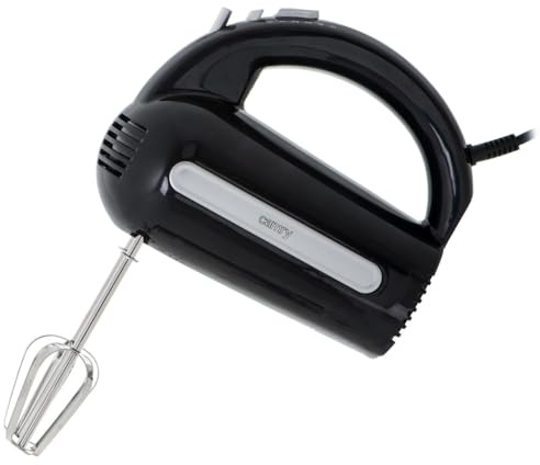 CAMRY Elektrischer Handrührer, 800 W, Handmixer mit 5 Arbeitsgeschwindigkeiten, Mixer mit 2 Knethaken und Rührbesen, Turbo-Taste