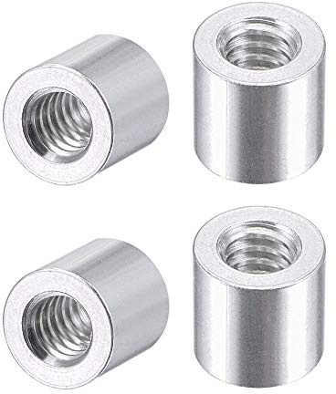 sourcing map Stativ-Rändelmutter – 1/4-20 x 10 mm x 10 mm Aluminium-Legierung Handschraube Muttern Kamerastativ Durchlass Loch Mutter rot 4 Stück