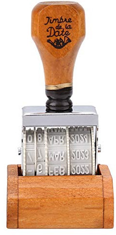 Pssopp Dater Selbstfärbender Stempel Roller Datumsstempel für DIY, Handwerk, Kartenherstellung und Scrapbooking (Jahr/Monat/Datum)