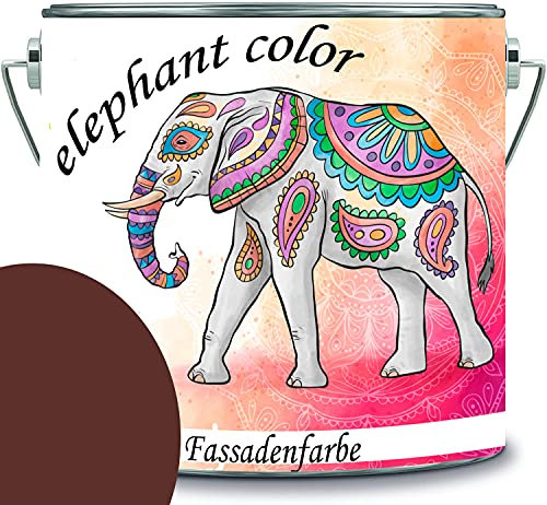 Fassadenfarbe mit Lotuseffekt hochwertige Silikonharzfarbe Sockelfarbe RAL 8015 Kastanienbraun // elephant color