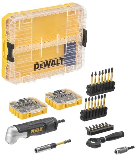 DEWALT DT70775-QZ DT70775-QZ-Toughcase mediano de 80 piezas para atornillar Con acoplamiento angula, Silver