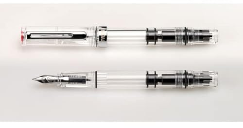 TWSBI Eco-T Penna Stilografica, Caricamento a Stantuffo, Corpo Trasparente, Pennino F o M