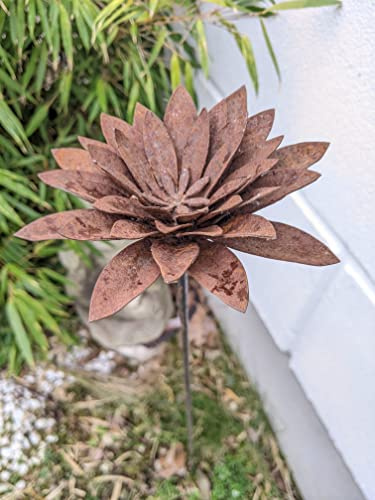 Zen Man Edelrost Gartenstecker Beetstecker Blumen Gartendeko Metall Rost H105cm B14cm 030499