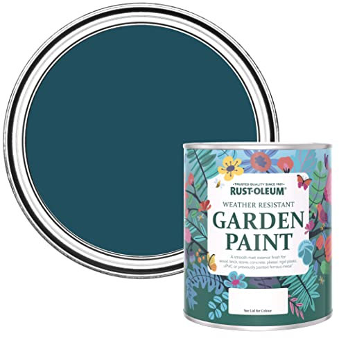 Rust-Oleum Blue Mould Resistant Garden Paint in Matt Finish - Commodore Blue 750ML