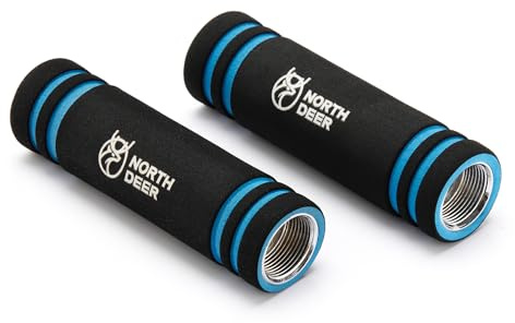 Northdeer Steel Handles with Female Threads & Foam Covers Set of 2 - Dumbbell Bar Barbell Bar Accessories - Compatible with Northdeer dumbbells only