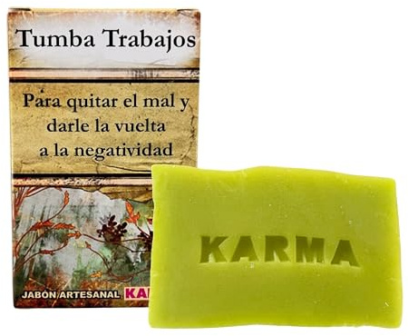 Jabón Artesano de Tumba Trabajos para Quitar el Mal y Dar la Vuelta a la Negatividad (100g) | Pastilla para Limpieza Corporal y de Manos Especial para Reventar Magia Negra, Mal de Ojo, Maldiciones...