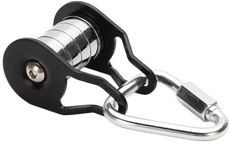 Riemenscheiben für Seil, neueste Stahlschieber Slacklines Riemenscheibe für Seil, starke Tragfähigkeit, stabile Riemenscheibe mit 5 Rollen, multifunktionales Trainingszubehör