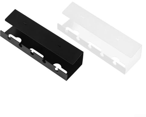 Kabel-Management-Rack, Kabel-Management-Kabelwanne, Steckdosenleiste mit spurlosem Kleber (weiß)