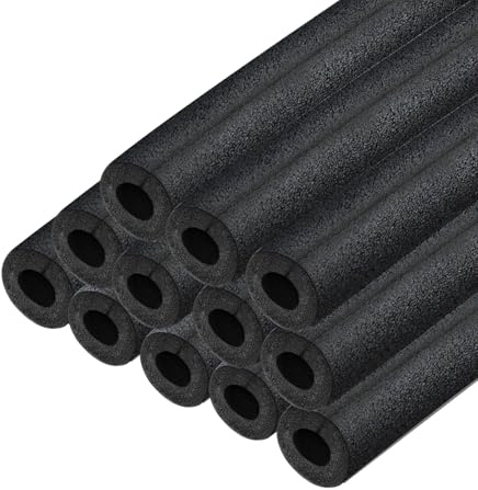 HEATIT Insulating Foam Pipe Covers, Outdoor Water Pipe Insulation Water Pipe Freeze Protection,Foam Tube Suitable for Outdoor and Indoor Water Pipe Pipeline(12 Pcs,1Inch)