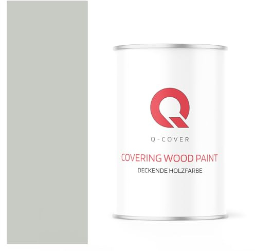 Q-COVER DECKENDE HOLZFARBE 1L HALBMATT Papyrusweiß RAL 9018 RAL DECKFARBE HOLZLACK DECKLACK WETTERSCHUTZFARBE ALLE HOLZARTE OSB-PLATTEN INNEN AUßEN ca. 80-150 ml / m2