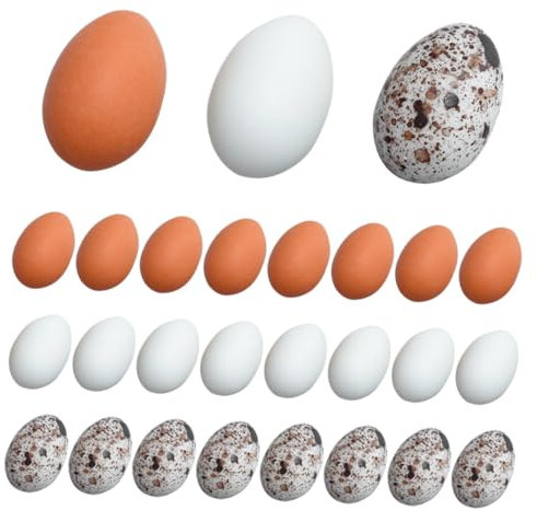 Alipis 30stücke Miniatur Eier Dekoration Für Ostern Eier Für Puppenhaus Bunten Farben Zubehör Für Projekte